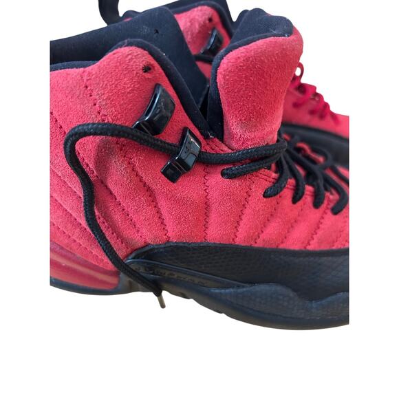 Air Jordan 12 Retro Reverse Flu Game Red Black Men’s Size 7.5 Lace Up - Picture 6 of 7